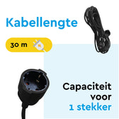 Verlengkabel BRASQ 30m zwart - afbeelding 5