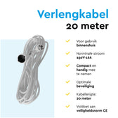 Verlengkabel BRASQ 20m wit - afbeelding 7
