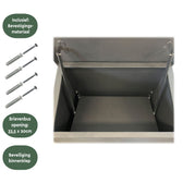 Pakketbrievenbus BRASQ 105x38x24cm PB400 Zwart - afbeelding 7