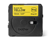 Labeltape Brother Ptouch Btag631 12mm geel - afbeelding 3