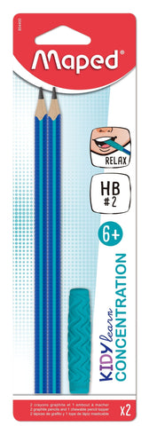 Grafietpotlood Maped Kidy Learn 2 stuks blauw