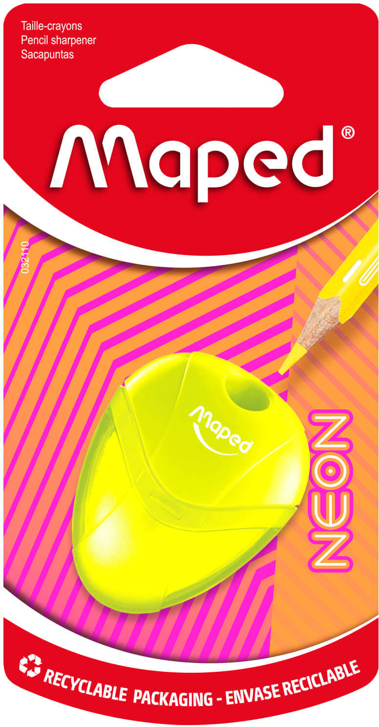 Puntenslijper Maped Neon Igloo 1gaats assorti