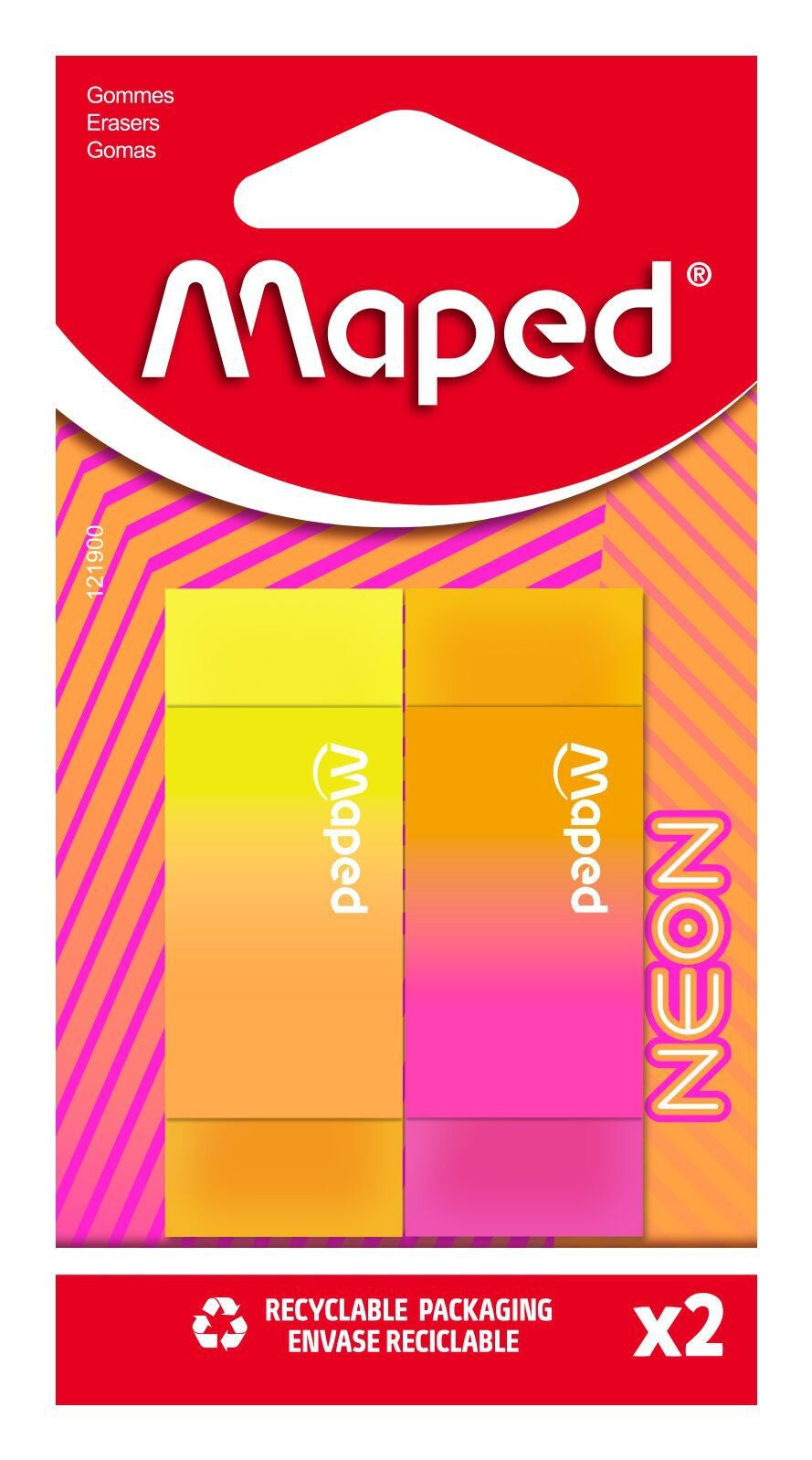 Gum Maped Neon set 2 stuks assorti