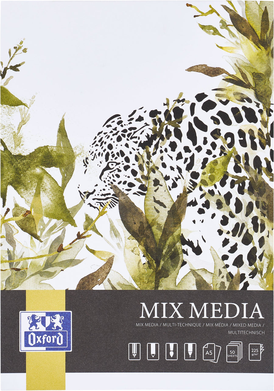 Tekenblok Oxford Mix Media A5 50 vel 225 gram