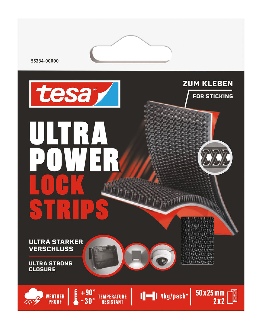 Klittenband tesa Ultra PowerLock Strips 50x25mm 2s
