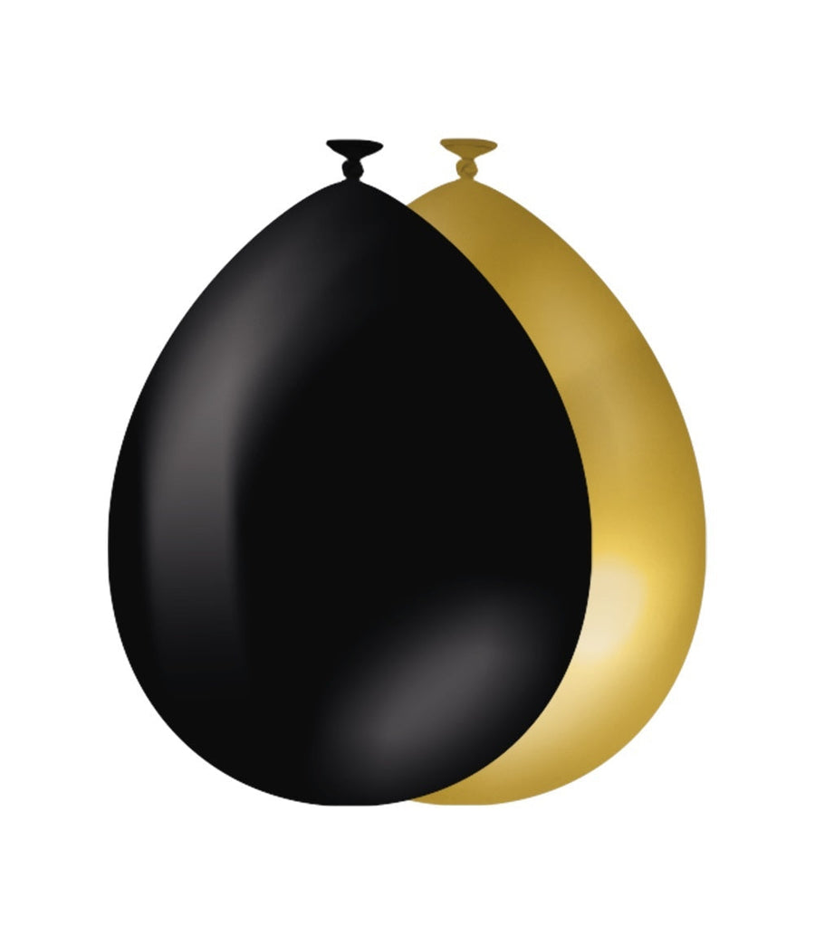 Balloons 10 pcs Gold and Black