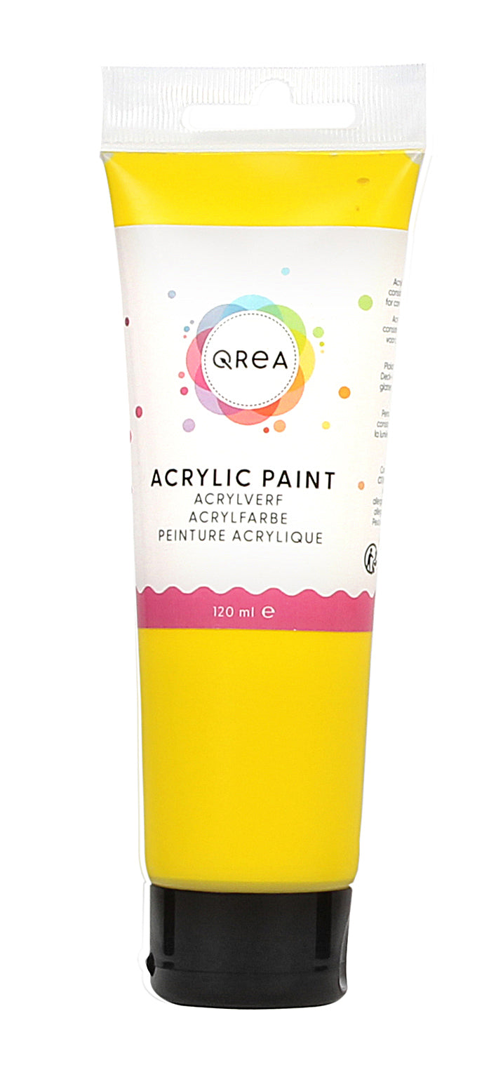 Acrylverf Qrea 120 ml primair geel