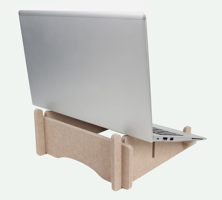 Gerecyclede laptopstandaard Quantore vilt zand