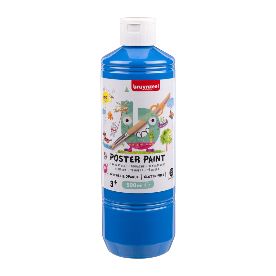 Plakkaatverf Bruynzeel fles 500ml lichtblauw