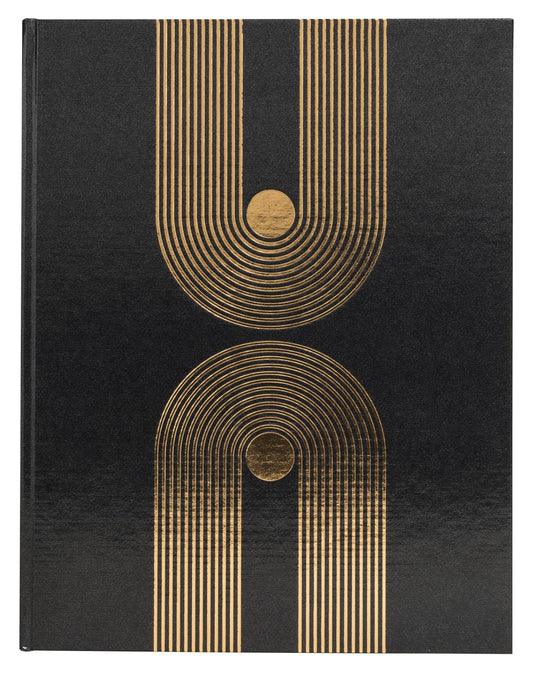 Gastenboek Exacompta Graphik 270x220 blanco zwart
