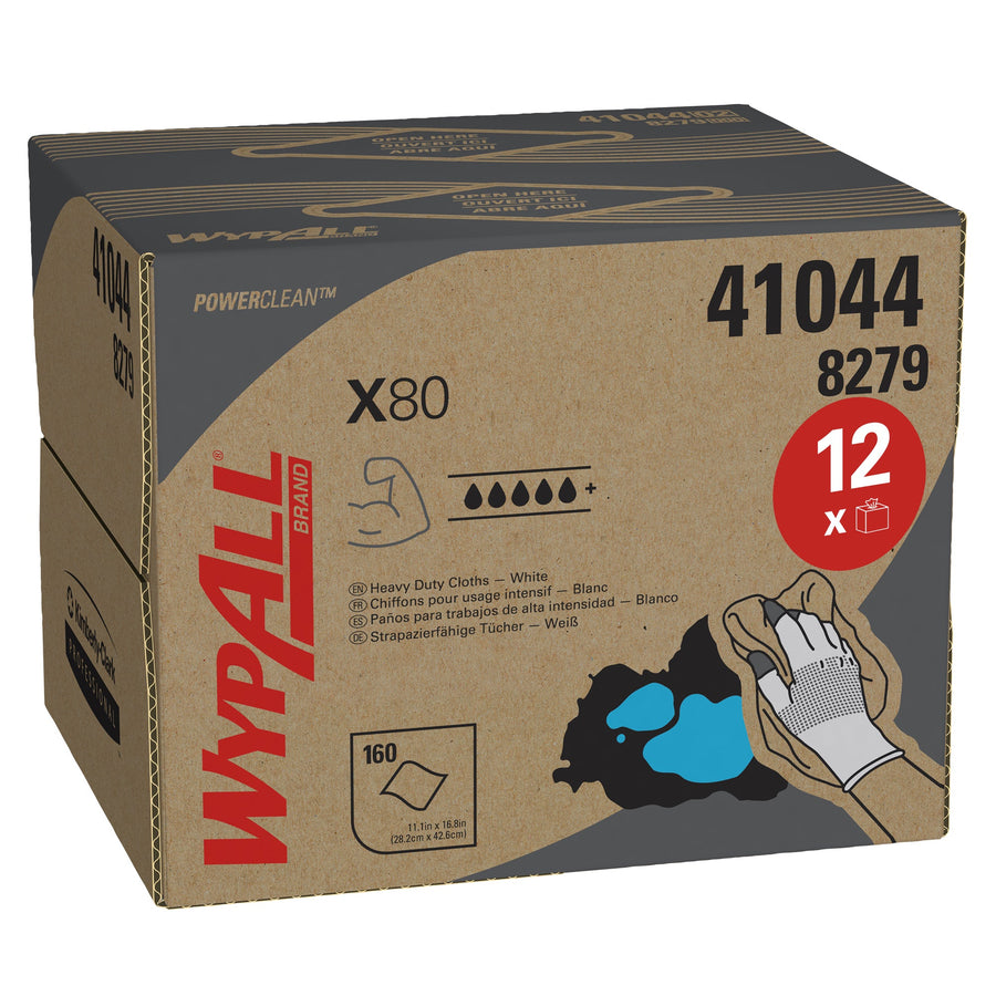 Poetsdoek WypAll X80 PowerClean 426x281mm wit