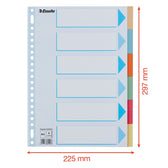 Tabbladen Esselte premium A4 6dlg karton 23r ass - afbeelding 2