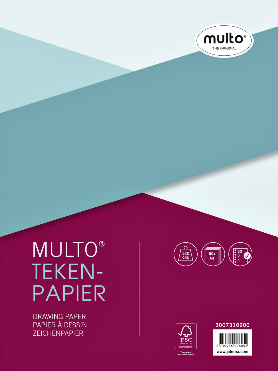 Interieur Multo 23-gaats tekenpapier 120gr 50v