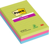Memoblok Post-it 660 Super Sticky 102x152mm ass - afbeelding 4