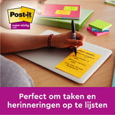 Memoblok Post-it 660 Super Sticky 102x152mm ass - afbeelding 5