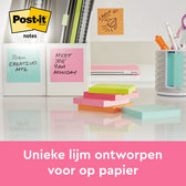 Memoblok Post-it 654 76x76mm neon geel - afbeelding 4