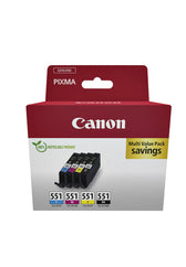 Inktcartridge Canon CLI-551 zwart + 3 kleuren - afbeelding 3