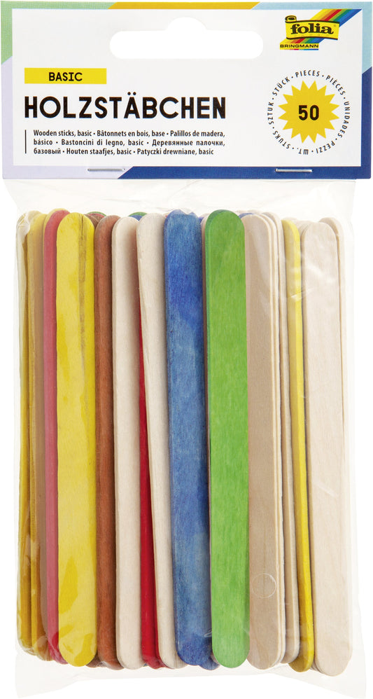 Stokje Folia hout assorti