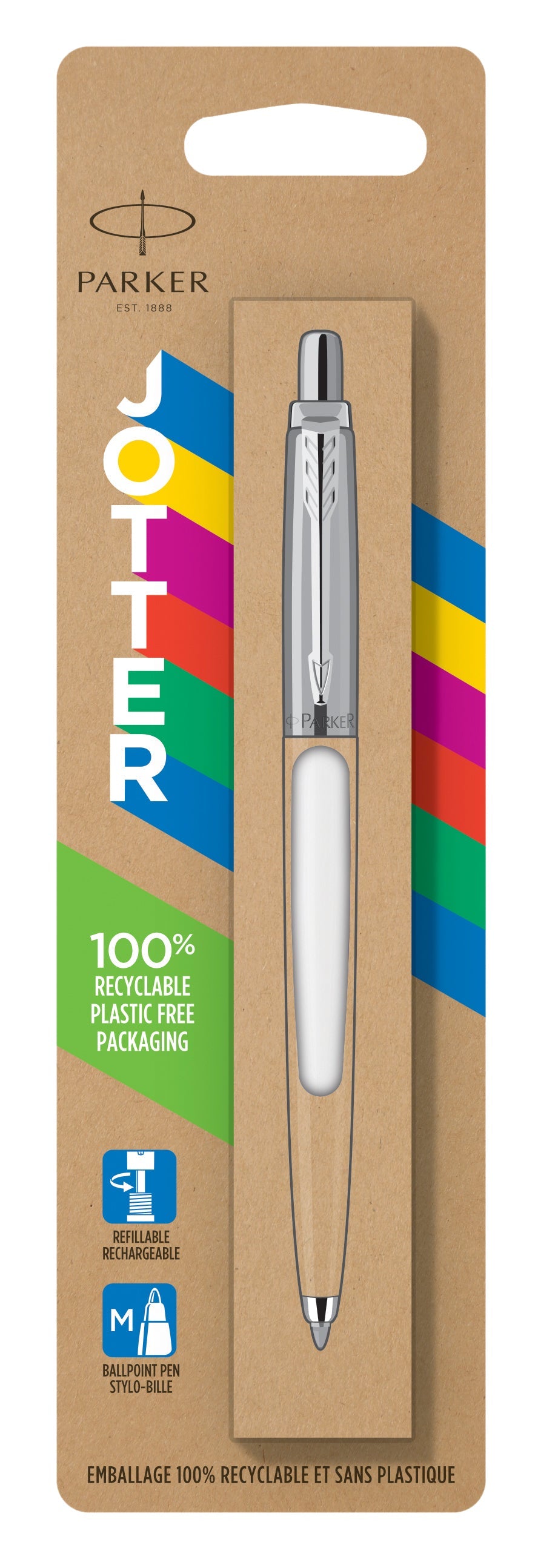 Balpen Parker Jotter Original CT M wit