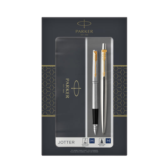 Balpen en vulpen Parker Jotter GT M RVS