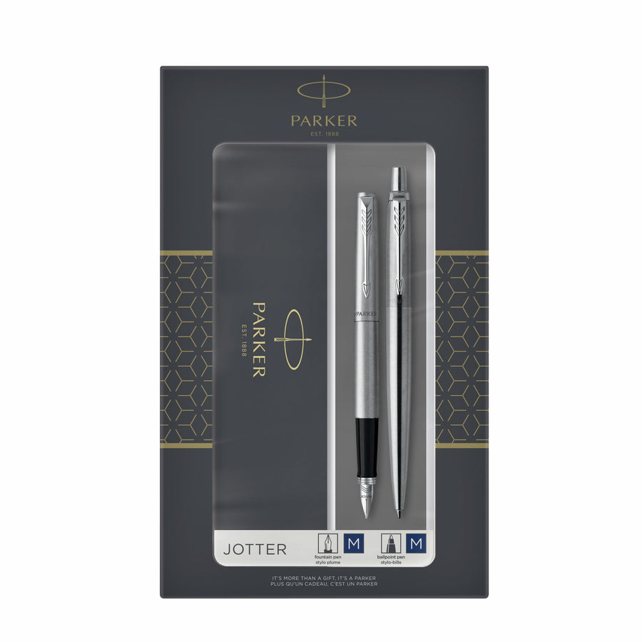 Balpen en vulpen Parker Jotter CT M RVS