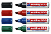 Viltstift edding 500 schuin 2-7mm blauw - afbeelding 2