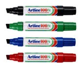 Viltstift Artline 100 schuin 7.5-12mm rood - afbeelding 2
