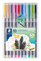 Fineliner Staedtler triplus 334 0.3mm ass 10st