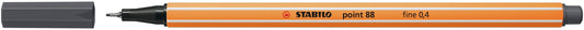 Fineliner STABILO point 88/97 F diepkoud grijs