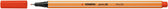 Fineliner STABILO point 88/40 F rood