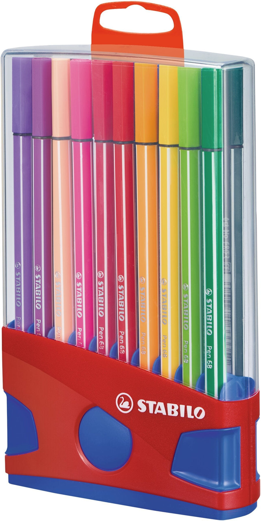 Viltstift STABILO Pen 68/20 rood/blauw etui M 20st