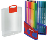 Viltstift STABILO Pen 68/20 rood/blauw etui M 20st - afbeelding 3