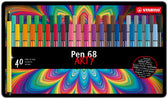 Viltstift STABILO Pen 68/40 Arty M ass 40st