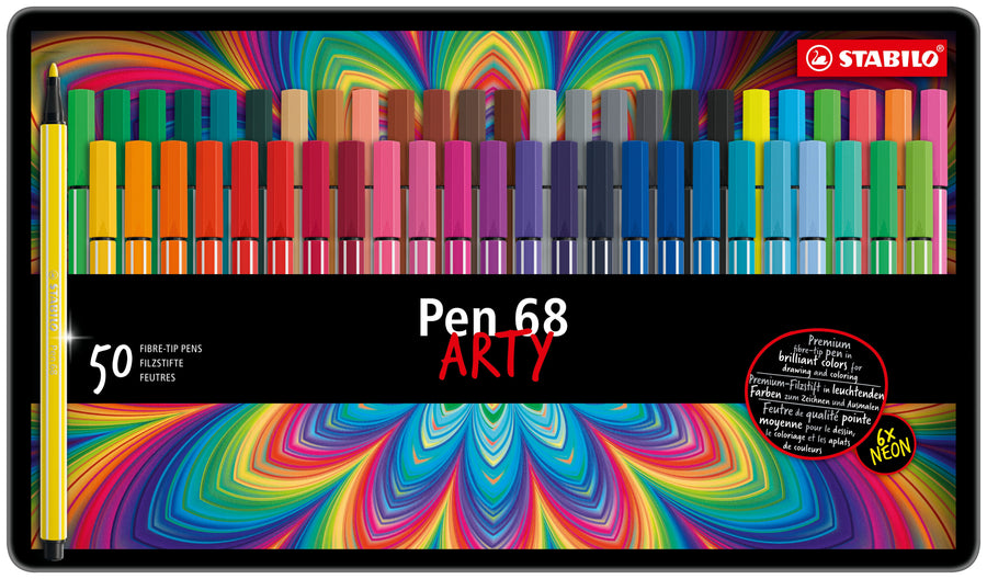 Viltstift STABILO Pen 68/50 Arty M ass 50st