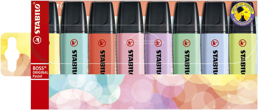 Markeerstift STABILO BOSS 70/8 8st pastel assorti
