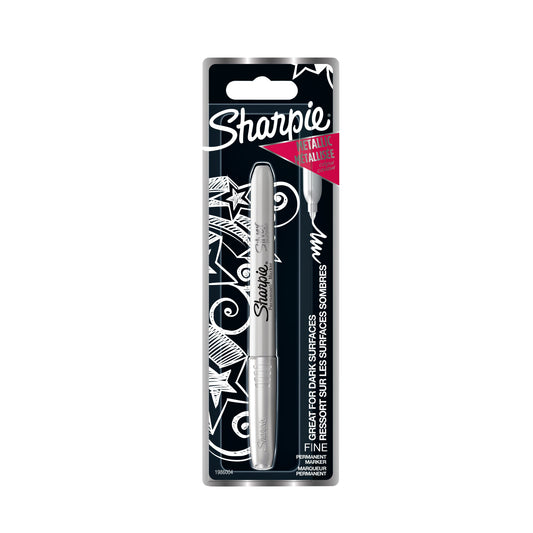 Viltstift Sharpie F metallic zilver