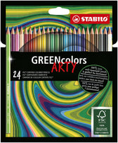 Kleurpotlood STABILO 6019 GREENcolors Arty 24st