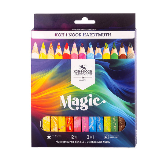Kleurpotloden Koh I Noor Jumbo Magic doos 13 kleur