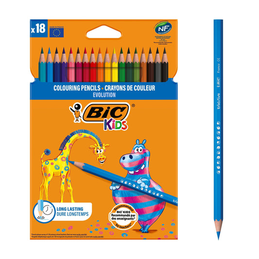 Kleurpotlood BicKids Evolution ecolutions ass