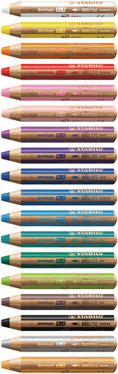 Kleurpotlood STABILO 880 woody 3 in 1 Arty 18st - afbeelding 2
