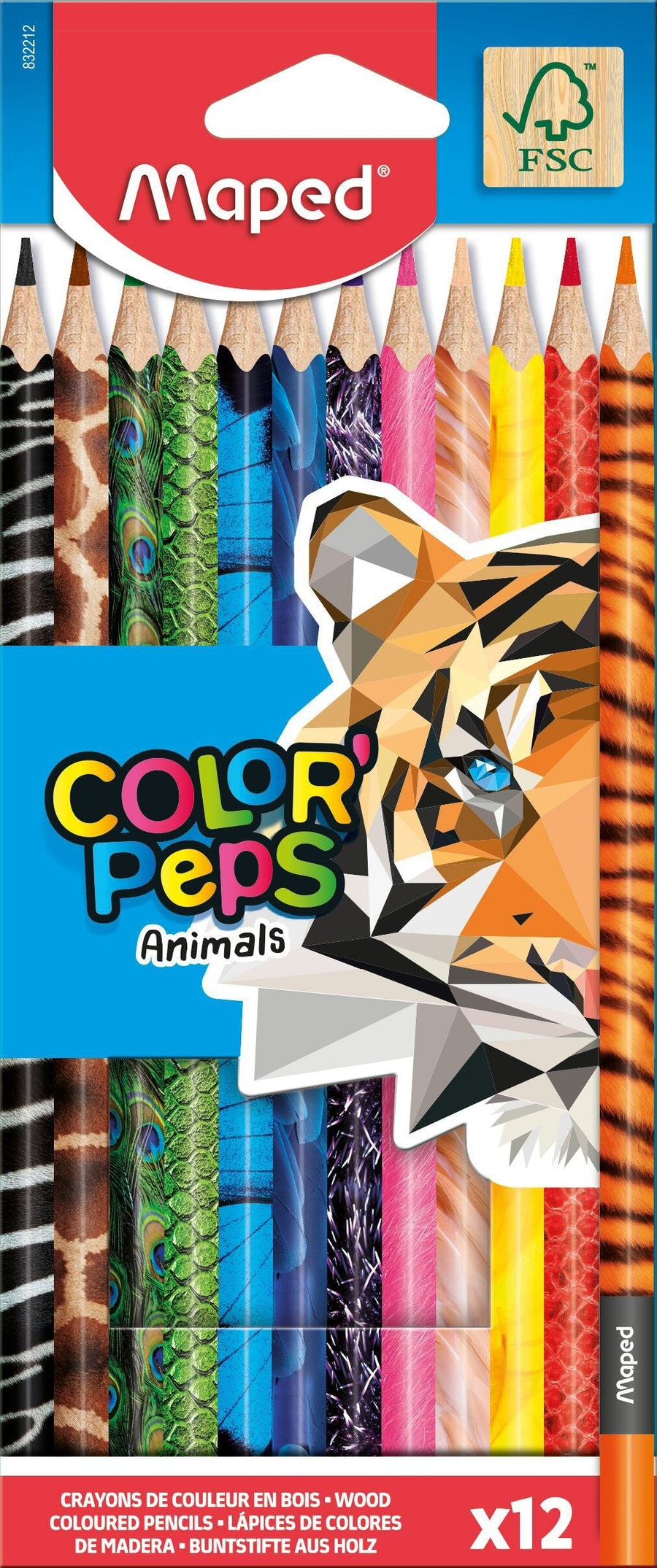 Kleurpotlood Maped ColorPeps Animals 12 kleuren