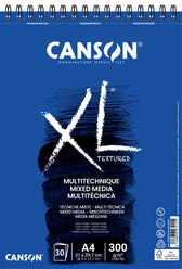 Mixed mediapapier Canson XL Textured 300gr A4 wit