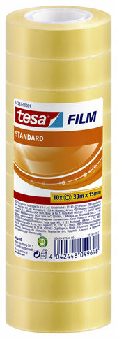 Plakband tesafilm Standaard 33mx15mm tr 10 rol