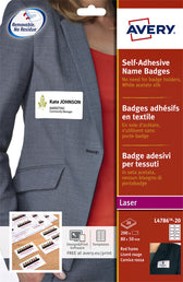 Naambadge etiket Avery L4786-20 80x50mm 200st rd