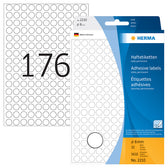 Etiket HERMA 2210 rond 8mm wit 5632stuks - afbeelding 6