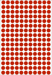Etiket HERMA 2212 rond 8mm rood 5632stuks