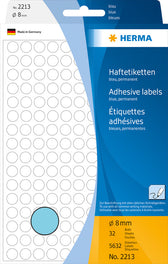 Etiket HERMA 2213 rond 8mm blauw 5632stuks - afbeelding 6