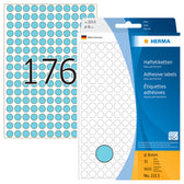 Etiket HERMA 2213 rond 8mm blauw 5632stuks - afbeelding 7