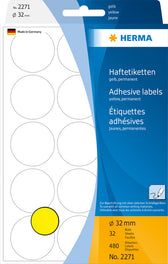 Etiket HERMA 2271 rond 32mm geel 480stuks - afbeelding 5