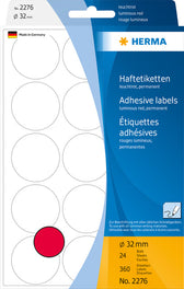 Etiket HERMA 2276 rond 32mm fluor rood 360stuks - afbeelding 5